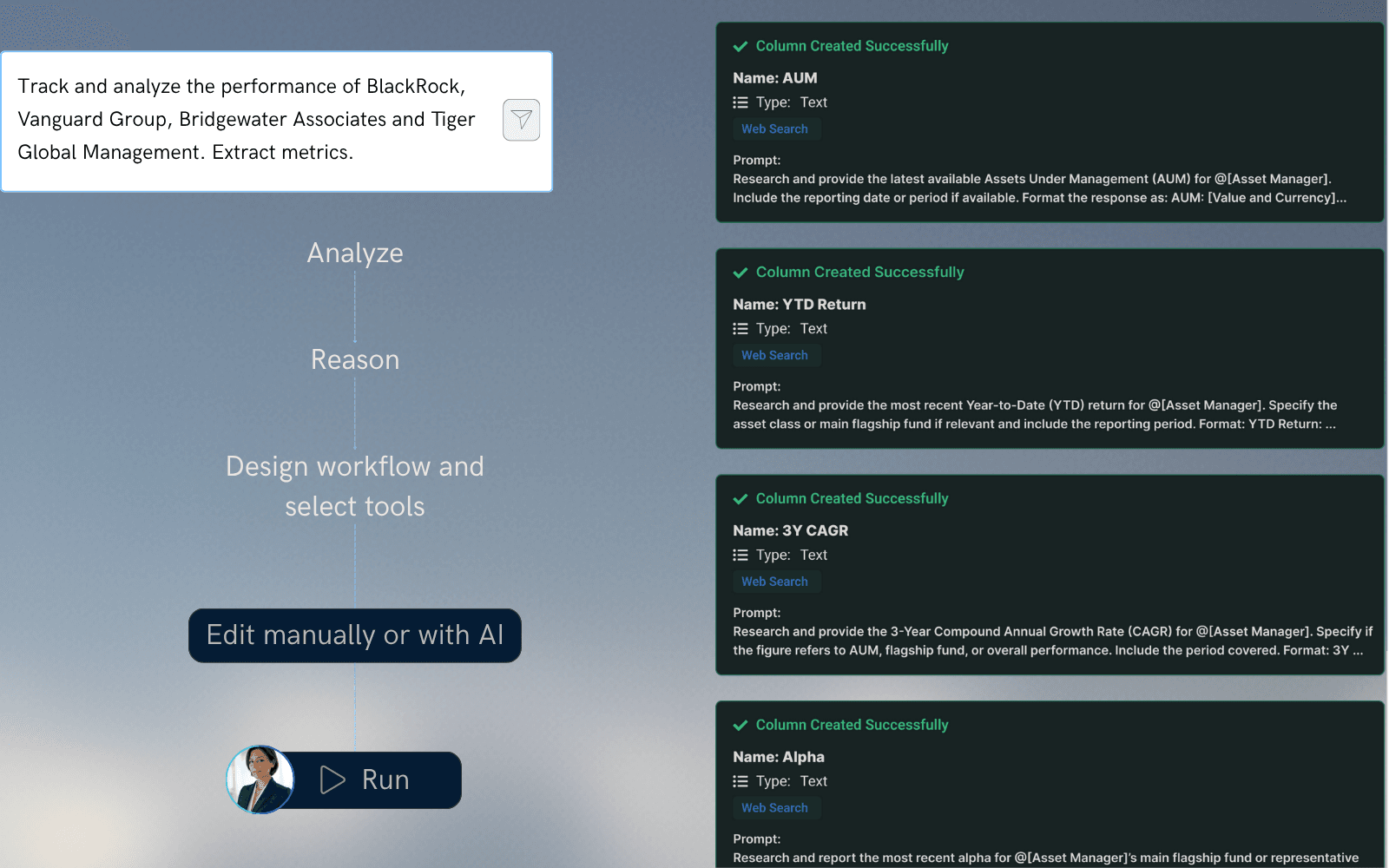 One prompt to automatically build complex and editable AI Agents
